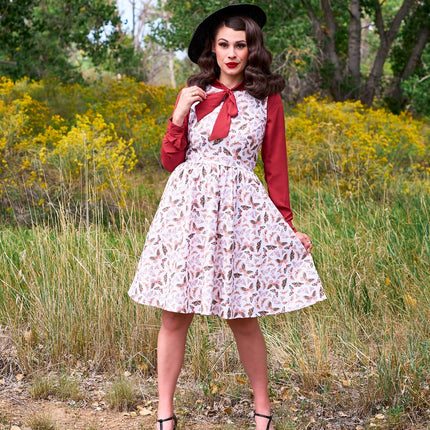 Helen Retro Blouse in Cognac - 3X only