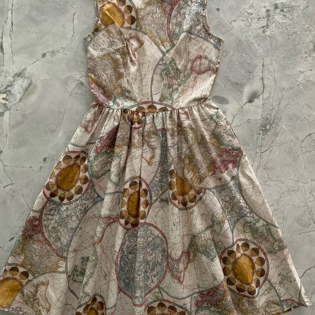 Map Vintage Dress - XS only, 1 left!