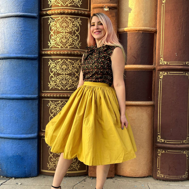Peggy Swing Skirt in Mustard