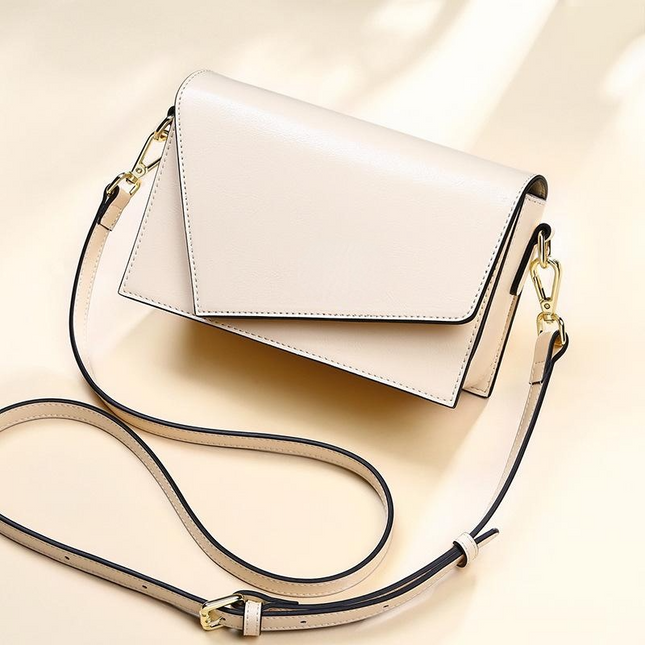 Genuine leather women's messenger bags geometric shape small square bag shoulder purse crossbody - Dashing Nova