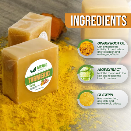 AMVital Turmeric Soap Bar for Face & Body - Dashing Nova