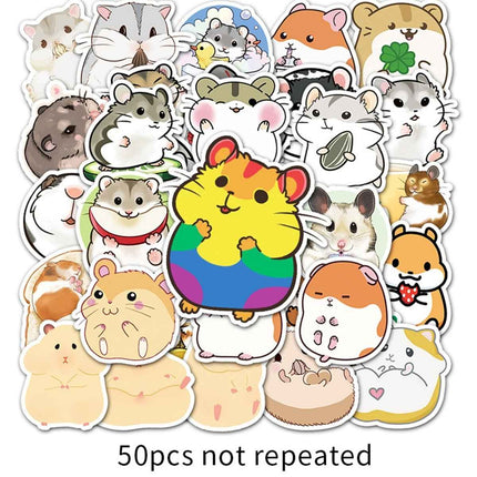 50 Hamster Vinyl Stickers – Waterproof Cute Decals for Decor