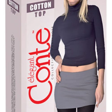 Conte Cotton Top 250 Den - 65% Cotton Warm Opaque Low Waist Women's Tights (7С-36СП)