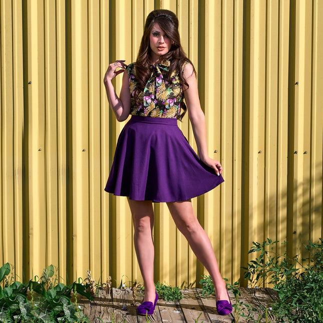 Purple Skater Skirt - XS only