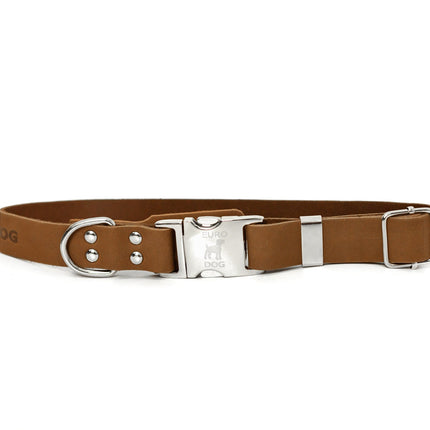 Modern Style Quick-Release Leather Dog Collar