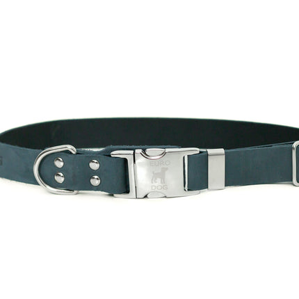Modern Style Quick-Release Leather Dog Collar