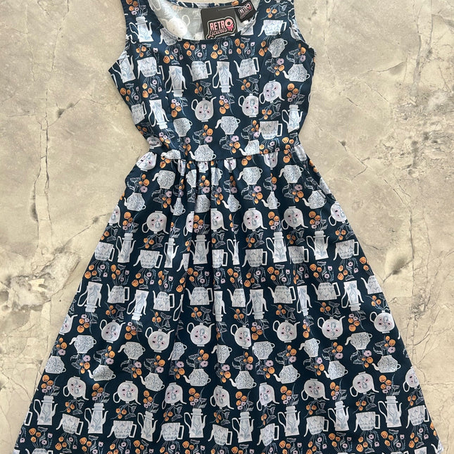 Teapots Fit & Flare Dress - XS only