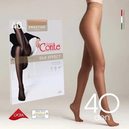 Conte (Poland) Prestige 40 Den - Classic Sheer to Waist T-top Women's Tights (8S-45SP)