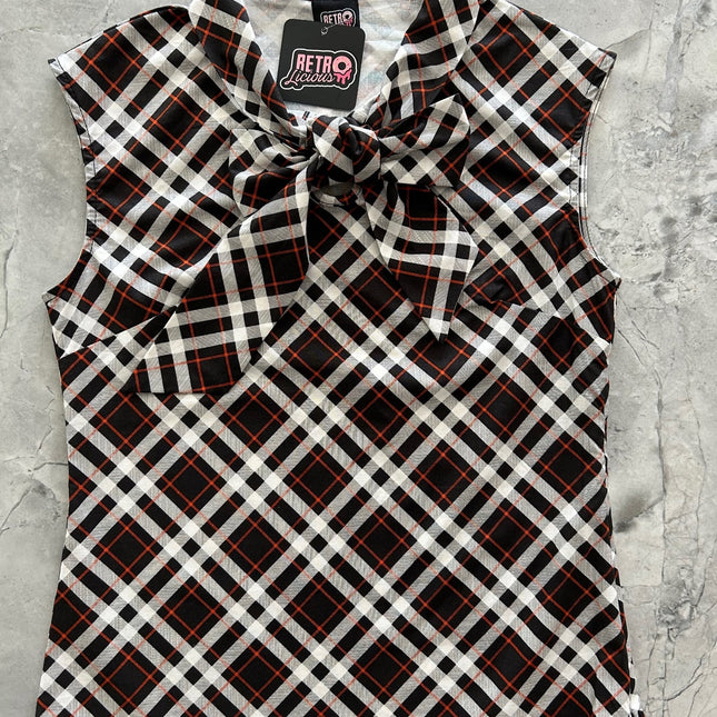 Plaid Bow Top