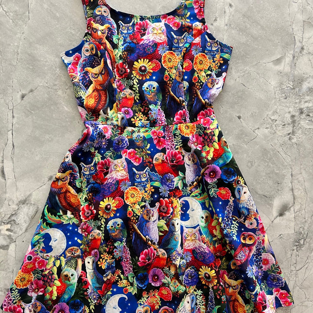 Owls Skater Dress - XS only