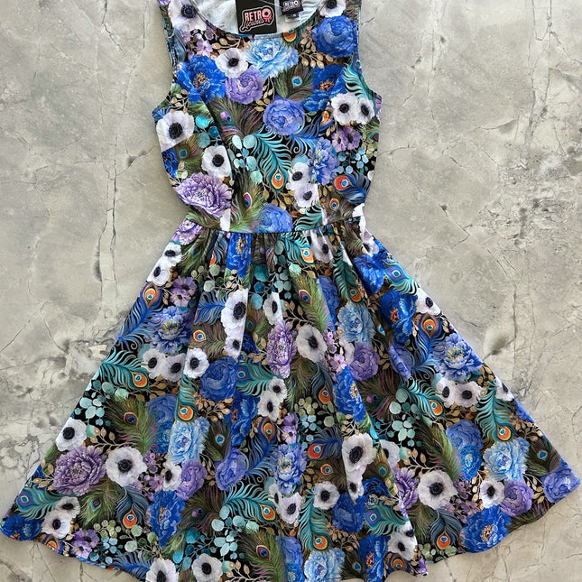 Peacock Floral Vintage Dress