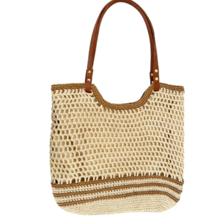 Vacation Shoulder Tote – Bohemian Hollow-Out Woven Bag, Large Beach Purse, Versatile Casual Carryall