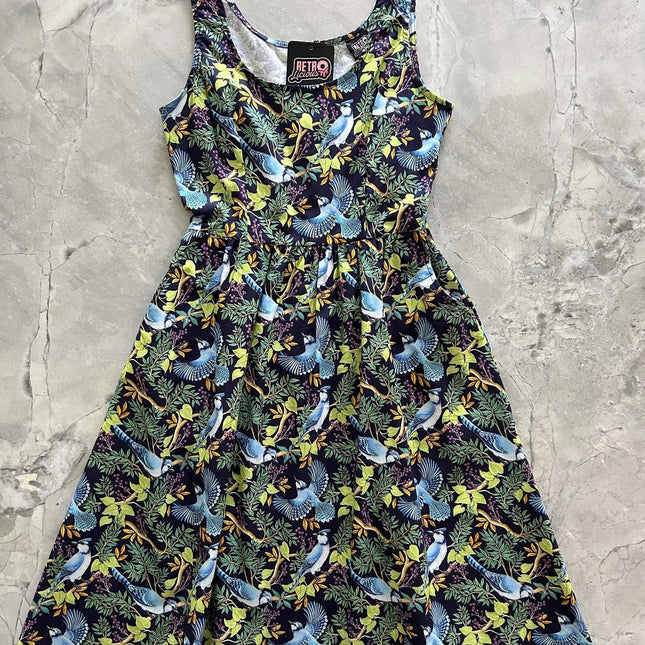 Birds Fit & Flare Dress