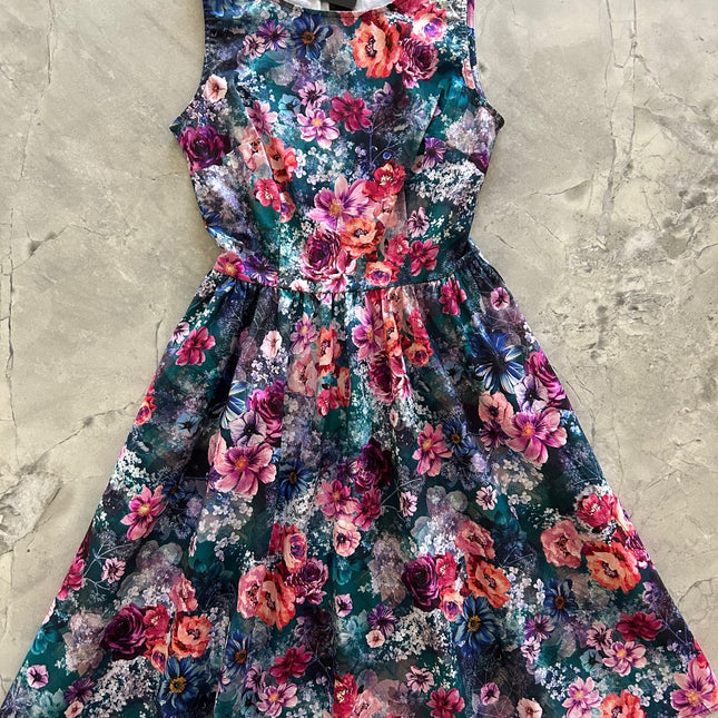 Moody Floral Vintage Dress - Medium & 3X Only!