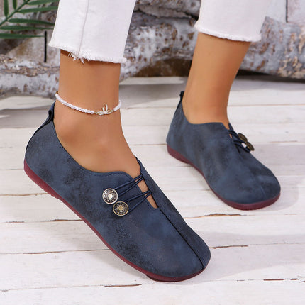 Women's Square-Toe Slip-On Flat Shoes