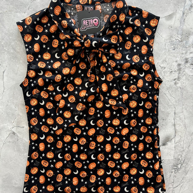 Jack-o’-lantern Bow Top - Plus Sizes only