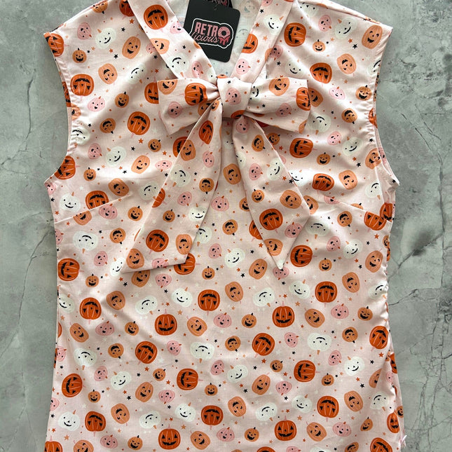 Pink Jack-o’-lantern Bow Top