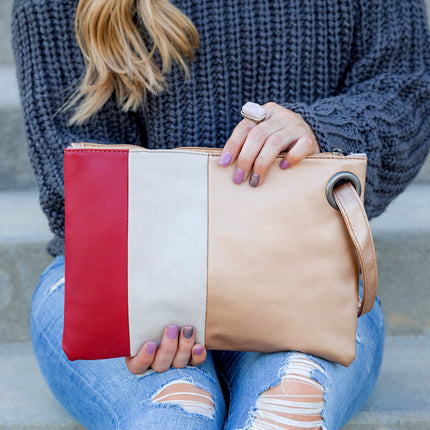Oversize Everyday Color Block Clutch