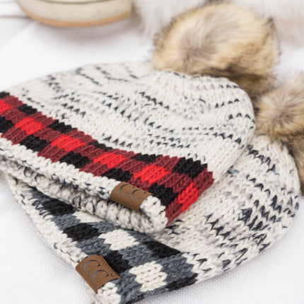 C.C® Buffalo Knit Pom Beanie