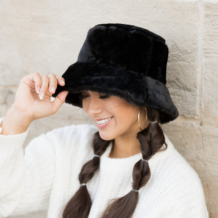 Plush Fur Bucket Hat