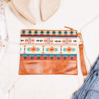 Teal Beige Aztec/ Tan