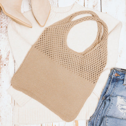 Soft Knit Hobo Shoulder Bag
