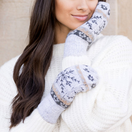 Nordic Snowflake Mittens