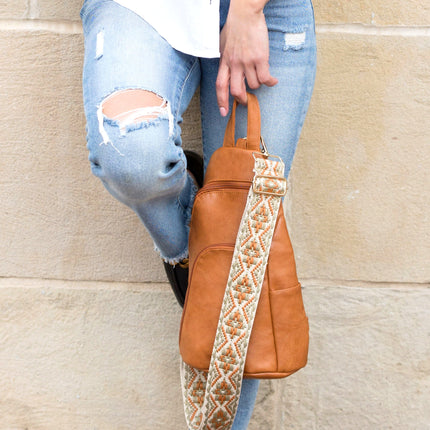 Evie Vegan Leather Crossbody Sling Bag