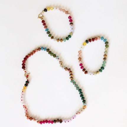 Natural Gemstone Bracelet + 14k Gold Filled Toggle : Sedona