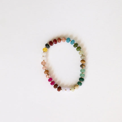Natural Gemstone Bracelet + 14k Gold Filled Toggle : Sedona