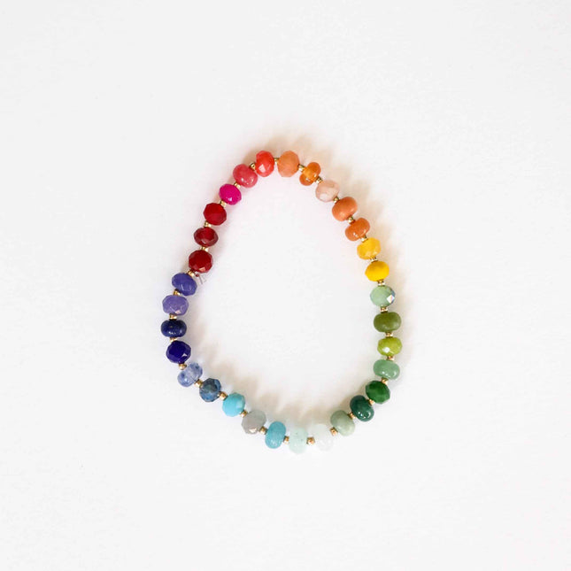 Natural Gemstone Bracelet + 14k Gold Filled Toggle : Key West