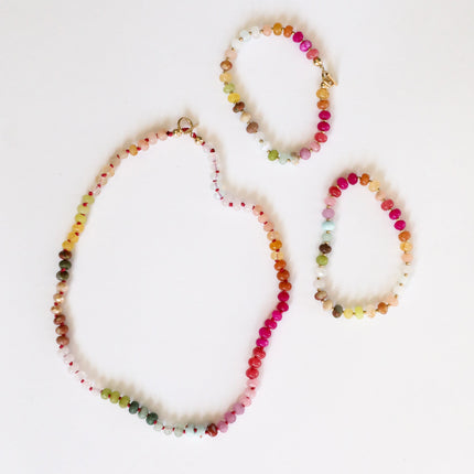 Natural Gemstone Bracelet + 14k Gold Filled Toggle : Sandbar