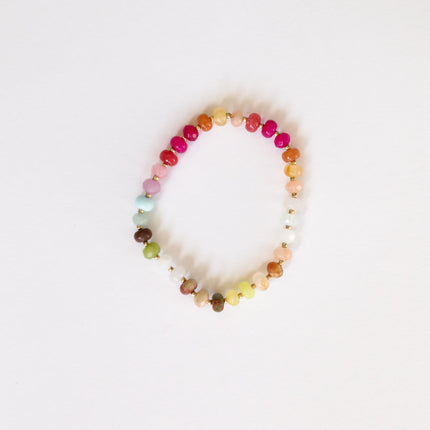 Natural Gemstone Bracelet + 14k Gold Filled Toggle : Sandbar