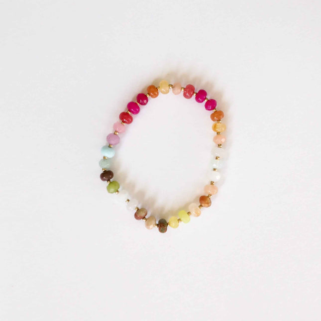 Natural Gemstone Bracelet + 14k Gold Filled Toggle : Sandbar