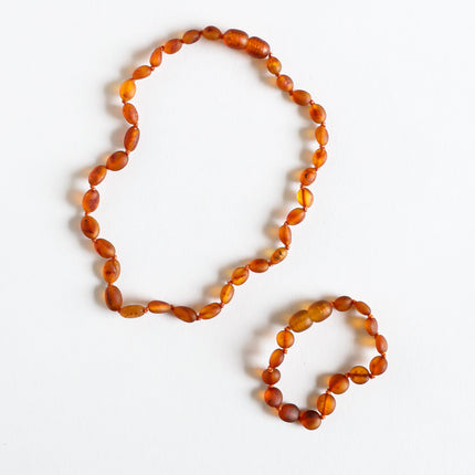 Raw Cognac Baltic Amber || Classic || Necklace