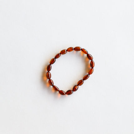Polished Cognac Baltic Amber || Classic || Bracelet or Anklet