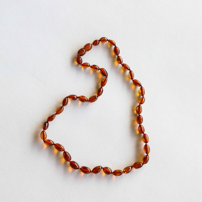 Polished Cognac Baltic Amber || Classic || Necklace