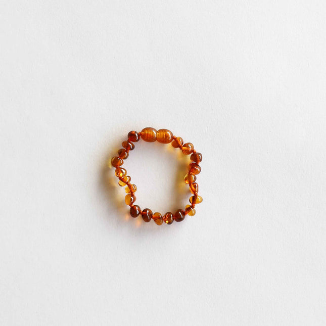Polished Cognac Baltic Amber || Anklet or Bracelet