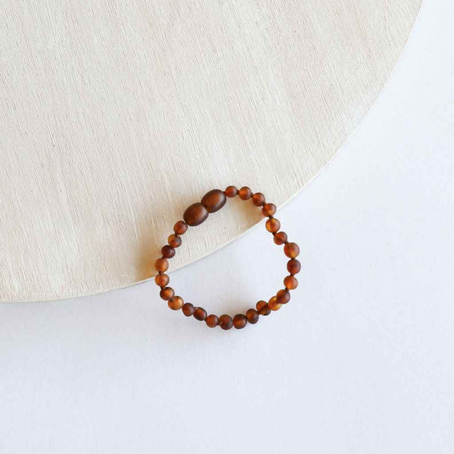 Raw Cognac Baltic Amber || Anklet or Bracelet