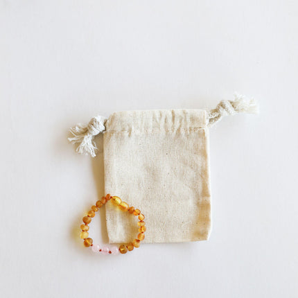 Raw Honey Baltic Amber + Rose Quartz || Anklet or Bracelet