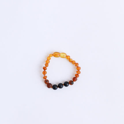 Raw Ombre Baltic Amber + Lava || Anklet or Bracelet