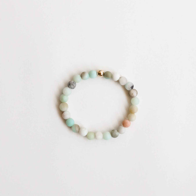 Raw Amazonite + 14k Gold Filled || Beaded Bracelet