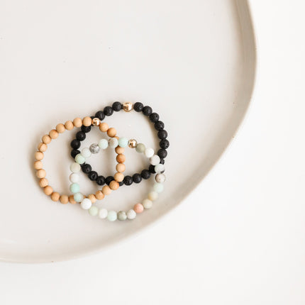 Raw Amazonite + 14k Gold Filled || Beaded Bracelet