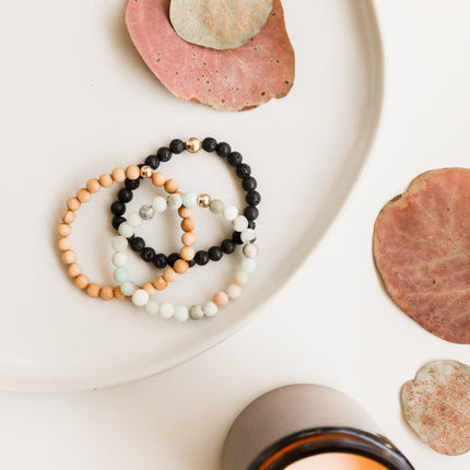 Raw Amazonite + 14k Gold Filled || Beaded Bracelet