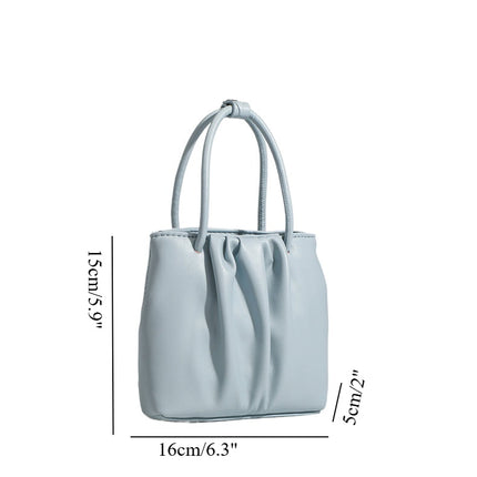 Square pleated versatile bag, bag women's fashion women's tote bag, portable casual shoulder bag