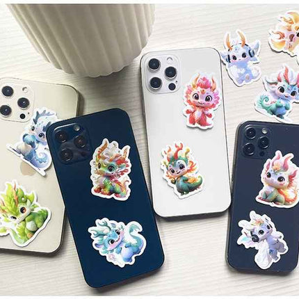 Fantasy Dragon Sticker Pack – 60 Waterproof Mythical Designs
