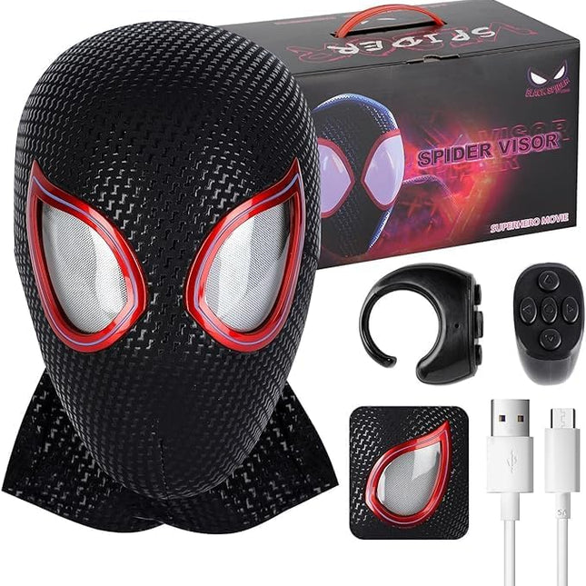 Spider Mask with Moving Eyes helmet Spide Cosplay Mask spides mascara suits cool stuff amazing hot realistic toys figure for boy teen Adult gifts for age 8-12 13 year old Super Hero costume - Dashing Nova