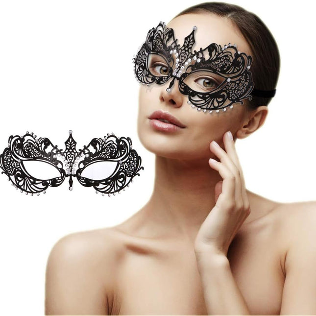 Mask for Women Venetian Metal Party For Carnival Halloween Costume Cosplay - Dashing Nova