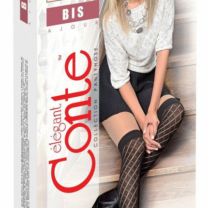 Conte Bis - Fantasy Ajour Openwork Cotton Women's Over Knee (14С-33СП)