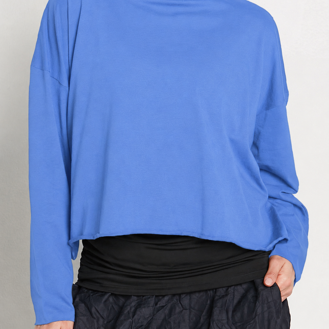 Pima Cotton Mini Luxury Boxy T-Shirt - Cornflower